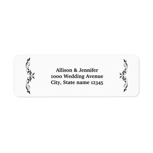 Étiquette Adresse de conception de l'écran de retour (Devant)