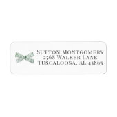 Étiquette Adresse de coquette de la boîte verte (Devant)