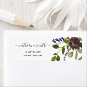 ÉTIQUETTE ADRESSE DE COULEUR D'EAU FLORALE VIBRANT VERT (En situation)