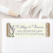 Étiquette Adresse de dentelle et de lavande (En situation)