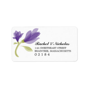Étiquette Adresse de expédition parfumée des pétales   de
