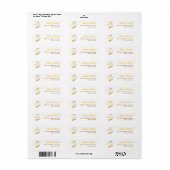 Étiquette Adresse de Fête de Naissance Bébé Cannoli Jaune It (Feuille entière)