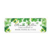 Étiquette Adresse de Fête des mariées de fermeture à quatre  (Devant)