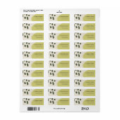 ÉTIQUETTE ADRESSE DE KRAFT VERT EN LIME ABSTRAIT MODERNE (Feuille entière)
