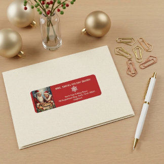 Étiquette Adresse de la boulangerie de pain d'épice de Noël