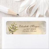 Étiquette Adresse de la branche d'olive mignonne moderne élé (En situation)