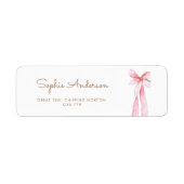 Étiquette Adresse de la fête de douche nuptiale Elle se mari (Devant)