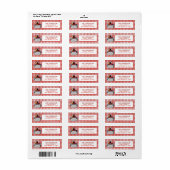 Étiquette Adresse de la fête de réunion de famille de l'ébul (Feuille entière)