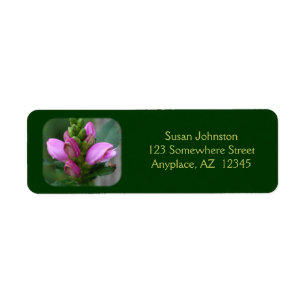 Étiquette Adresse de la fleur à tête rose