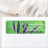 Étiquette Adresse de la fleur de vervain pourpre sauvage (En situation)