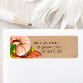 Étiquette Adresse de la pizza crevette (En situation)