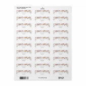 Étiquette Adresse de la réception de mariage Elegant Wildflo (Feuille entière)