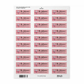 Étiquette Adresse de la Saint-Valentin de chat mignon (Feuille entière)