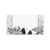 Étiquette Adresse de la succursale de floraison d'oiseaux vi (Devant)