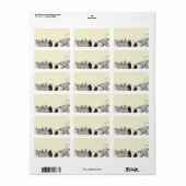 Étiquette Adresse de la succursale de floraison d'oiseaux vi (Feuille entière)