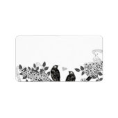 Étiquette Adresse de la succursale de floraison d'oiseaux vi (Devant)