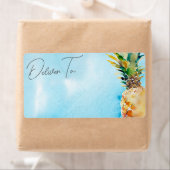 Étiquette Adresse de l'enveloppe d'ananas tropicale dynamiqu (En situation)