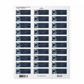 Étiquette Adresse de l'enveloppe plate Mariage en cascade Ro (Feuille entière)