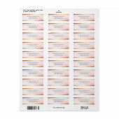 Étiquette Adresse de l'expéditeur | Aquarelle rose moderne (Feuille entière)