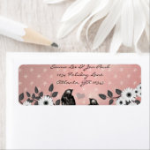 Étiquette Adresse de l'Inséparable rose de forêt enchantée (En situation)