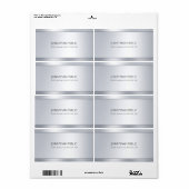 Étiquette Adresse de livraison Design Simple Chic Argent Mod (Feuille entière)