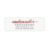 Adresse de logo à trait de peinture minimaliste en