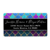 Étiquette Adresse de maison élégante moderne en queue de sir (Devant)