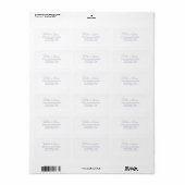 Étiquette Adresse de mariage à l'écriture simple blanc et la (Feuille entière)