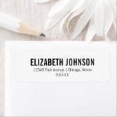 Étiquette Adresse de mariage à typographie simple (En situation)