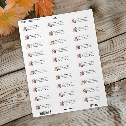 Étiquette Adresse de mariage de gnome orange mignon