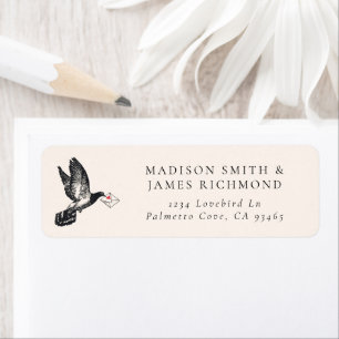 Étiquette Adresse de mariage de lettre d'amour de colombe vi
