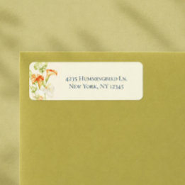 Étiquette Adresse de mariage florale éditoriale Chartreuse m