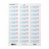 Étiquette Adresse de mariage pastel abstrait moderne (Feuille entière)