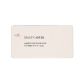 Étiquette Adresse de mariage rococo de luxe (Devant)