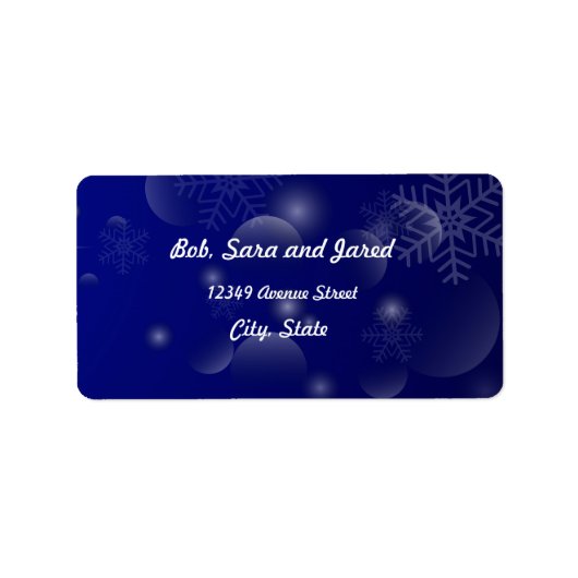 Étiquette Adresse de Noël du jour férié (Devant)