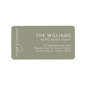 Étiquette Adresse de Noël moderne tendance (Devant)