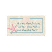 Étiquette Adresse de plage Starfish (Devant)