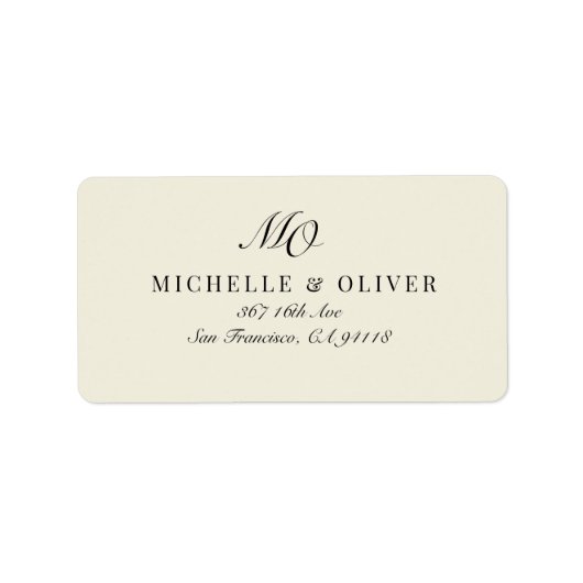 Étiquette Adresse de retour (Devant)