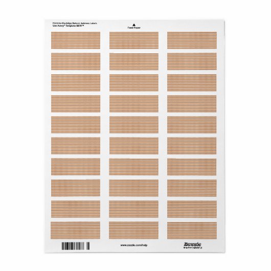 Étiquette Adresse de retour (Feuille entière)