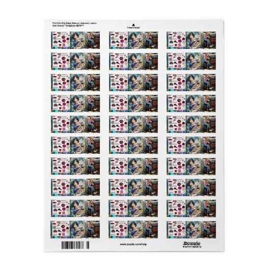 Étiquette Adresse de retour (Feuille entière)