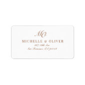 Étiquette Adresse de retour (Devant)