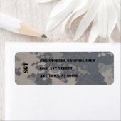 Étiquette Adresse de retour ACU Camo (En situation)