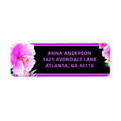 Étiquette Adresse de retour Aloha Tropical Luau Anniversaire (Devant)
