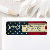 Étiquette Adresse de retour American Flag 1776 (En situation)