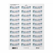 Étiquette Adresse de Retour Aquarelle de Plage (Feuille entière)