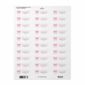 Étiquette Adresse de Retour Arc Rose Élégant (Feuille entière)