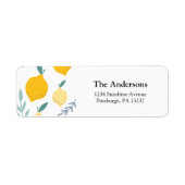 Étiquette Adresse de retour au citron (Devant)