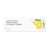 Étiquette Adresse de retour au citron (Devant)