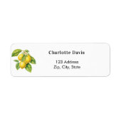 Étiquette Adresse de retour au citron  (Devant)