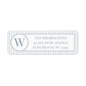 Étiquette Adresse de Retour avec Initiale de Famil (Devant)
